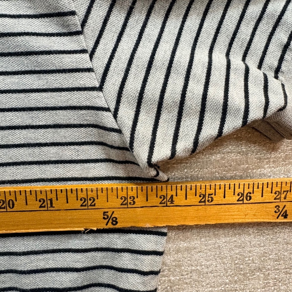 Polo Ralph Lauren Men XL Grey Black Striped Cotton Pique Polo Classic Preppy EUC - Picture 7 of 12